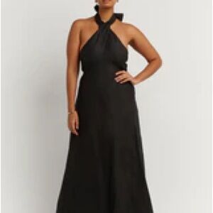 DISSH Black Halter Maxi Dress